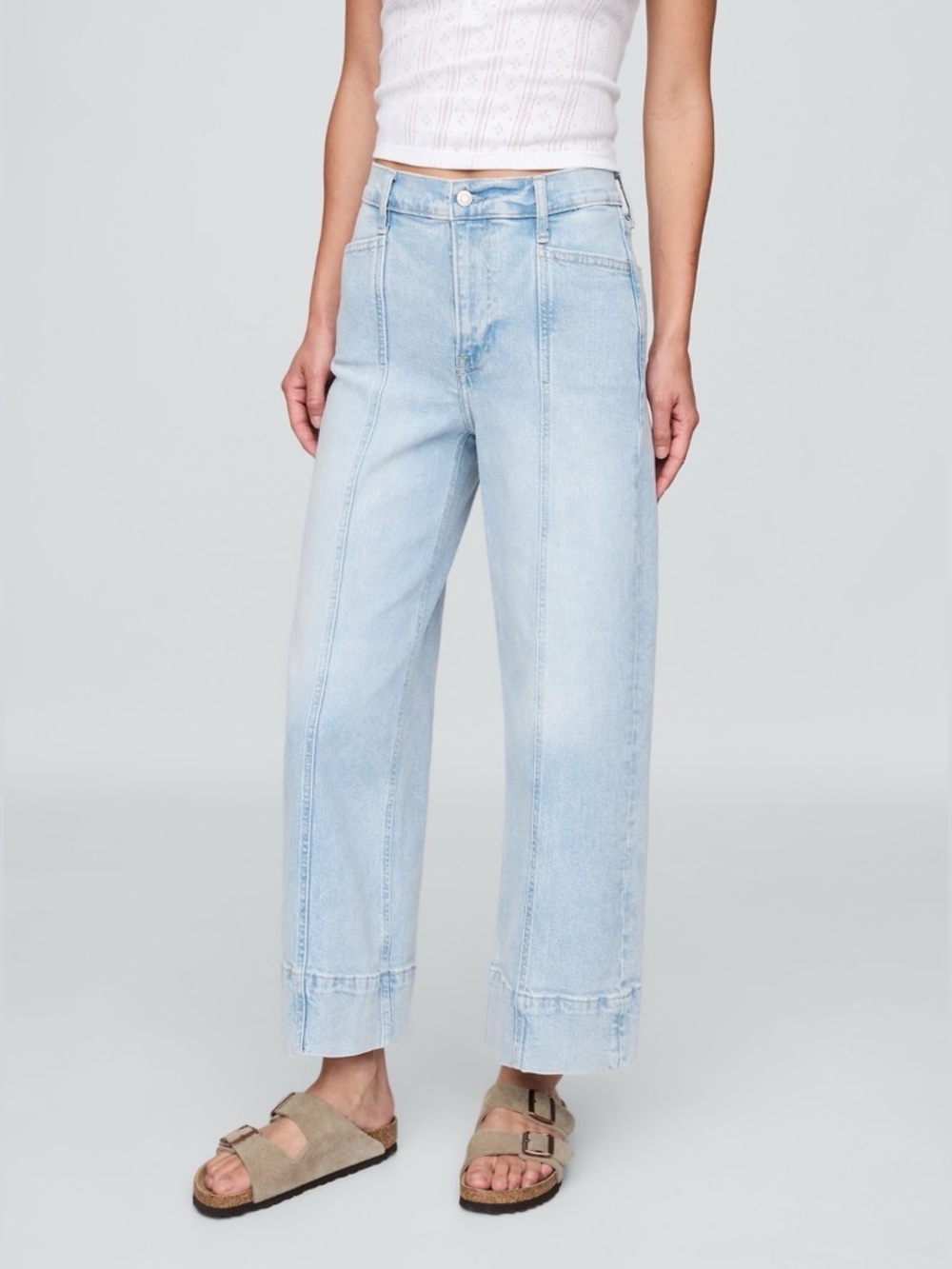 GAP Light Wash Wide Leg Jeans - Light Blue